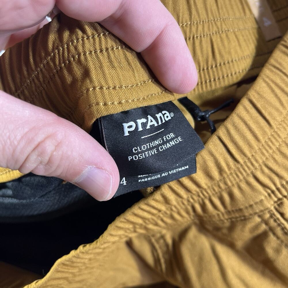 prAna Halle E-Waist Jogger II Womens 4 Mustard Bronze Hiking Travel Pants NWT - Picture 2 of 11